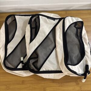 Bagail 3pc packing cubes for travel 14x4x3 2-13.5x10x3 Tan
